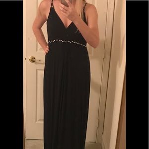 Navy Maternity Maxi Dress